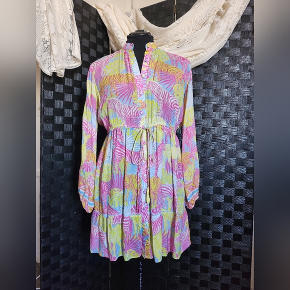 TAJ by Sabrina Crippa Dresses & Skirts - Taj by Sabrina Crippa - Multi-colored Zebra/plant print dress - (L)
